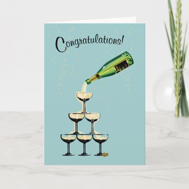 Champagne Congratulations card (Front)