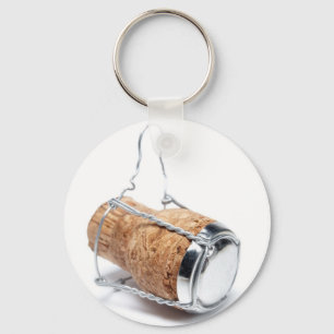 Champagne cork key ring