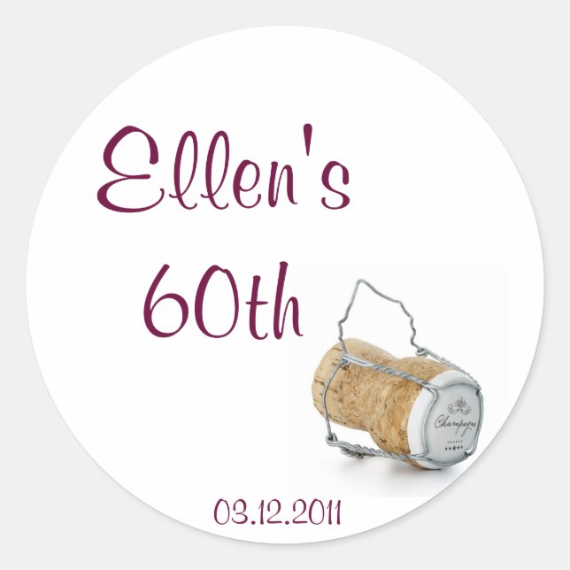 Champagne Cork Sticker (Front)