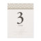 Champagne Damask Monogram Table Number Card