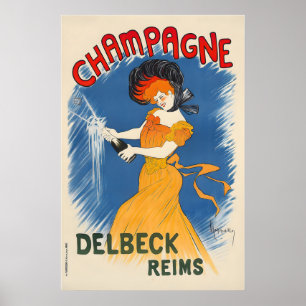Champagne Delbeck Reims Vintage Drink Poster by