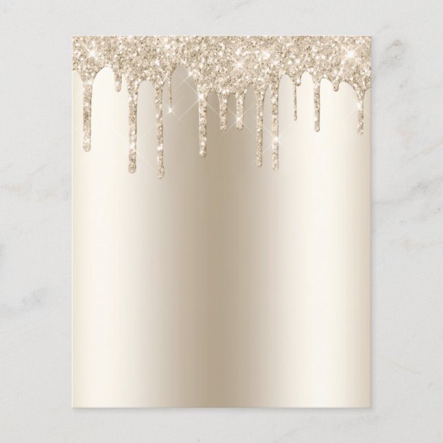 Champagne Dripping Glitter Drips Trendy Glam Paper (Front)