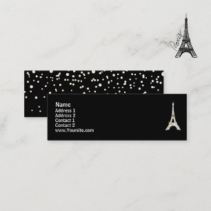 Champagne Eiffel Tower Mini Business Card