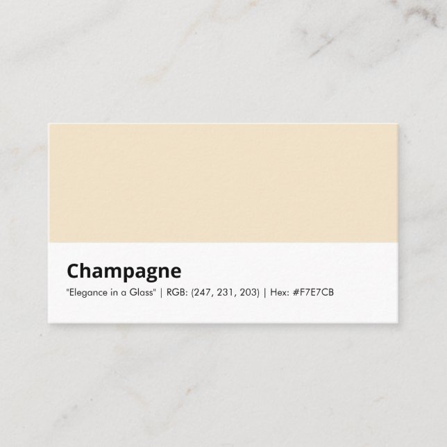 Champagne | "Elegance in a Glass" Business Card (Front)