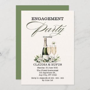 Champagne Engagement Party Invitation