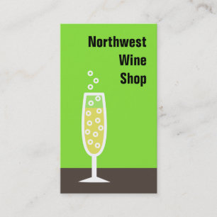 Champagne flute business card