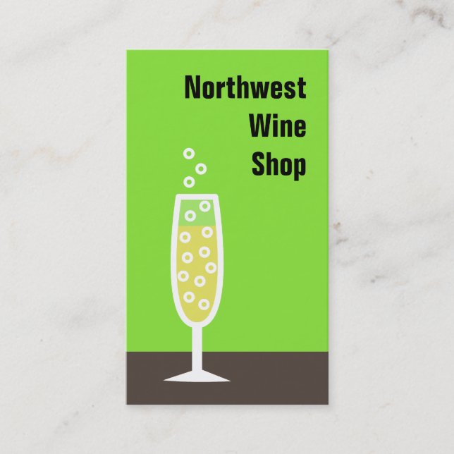 Champagne flute business card (Front)