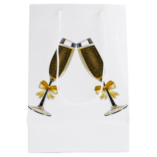 Champagne Flute Gift Bag, Wedding Party Gift Bag