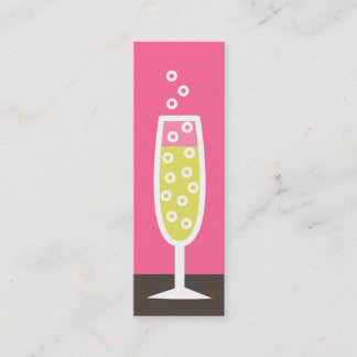 Champagne flute mini business card