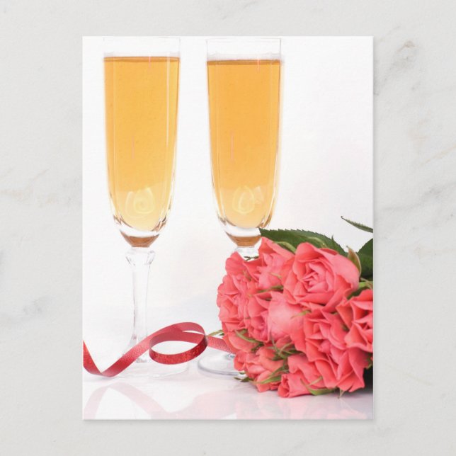champagne flute postcard (Front)