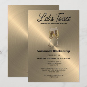 Champagne Flute Toast Bridal Shower Template