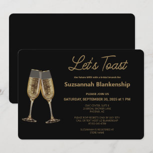 Champagne Flute Toast Bridal Shower Template