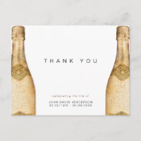 Champagne Funeral Loss of Life Thank You