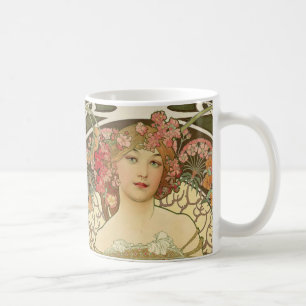 Champagne Girl Alphonse Mucha Classic Mug