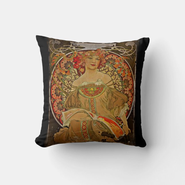 Champagne GIrl c1897 Cushion (Front)