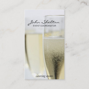Champagne Glass Close up Business Card