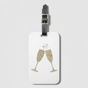 Champagne Glasses Acrylic Luggage Tag