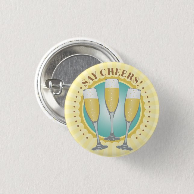 Champagne Glasses Button (Front & Back)
