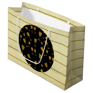 Champagne Glasses, Gift Bag - Large, Glossy