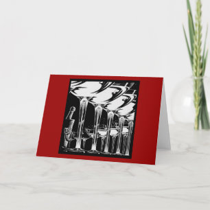 Champagne Glasses Holiday Card