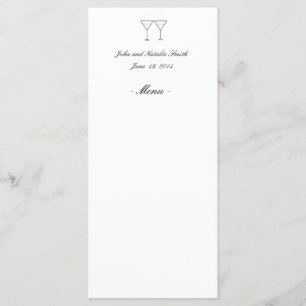 "Champagne Glasses" Menu Cards