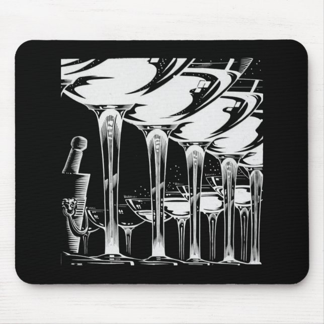 Champagne Glasses Mouse Pad (Front)