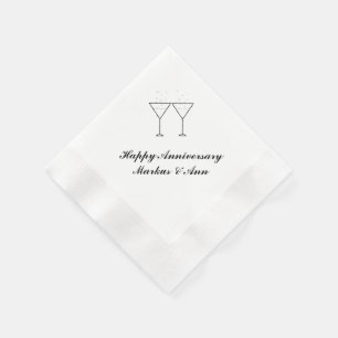 "Champagne Glasses" Paper Napkins