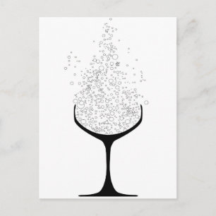 Champagne Glasses Postcard