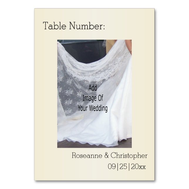 Champagne Glasses Wedding Table Number (Front)