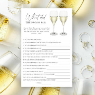 Champagne glasses - What did the groom say