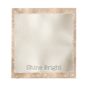 Champagne Glitzy Glam Sparkle Notepad