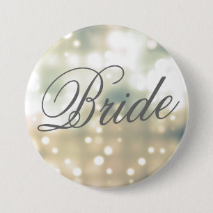 Champagne Glow Bride Button Pin