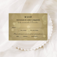 Champagne Gold and Black Meal Wedding