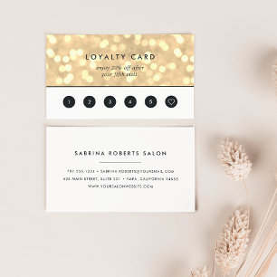 Champagne Gold Bokeh Customer Loyalty Card