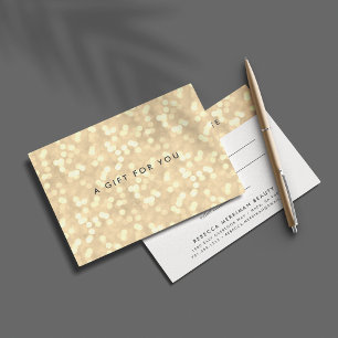 Champagne Gold Bokeh Gift Certificate