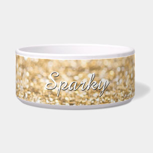 Champagne gold faux glitter sparkles Personalise