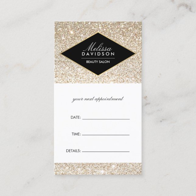 Champagne Gold Glitter and Glamour Appointment (Front)