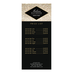 Champagne Gold Glitter and Glamour Rack Card