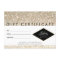 Champagne Gold Glitter Salon Gift Certificate