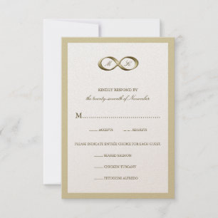 Champagne Gold Infinity Hand Clasp Wedding RSVP Ca