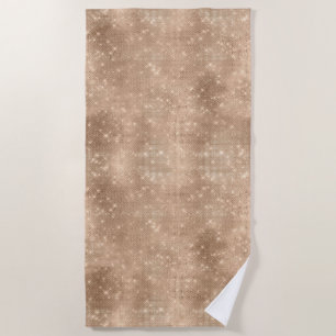 Champagne Gold Sparkle   Beach Towel