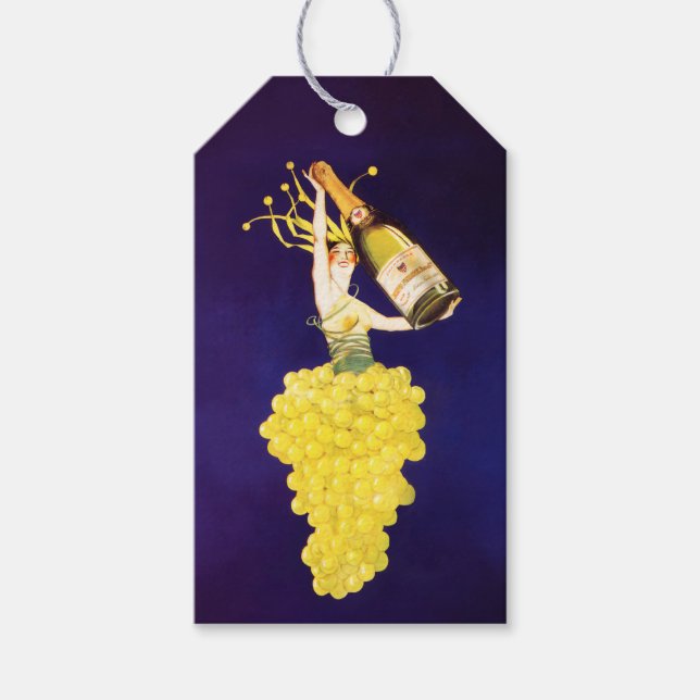Champagne Grapes  Gift Tags (Front)