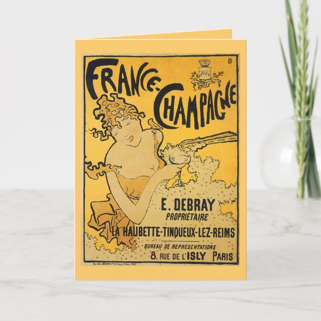 "CHAMPAGNE!" Greeting Card (Front)