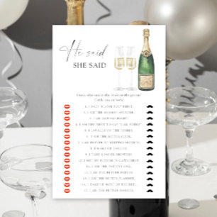 champagne - He said she said bridal shower