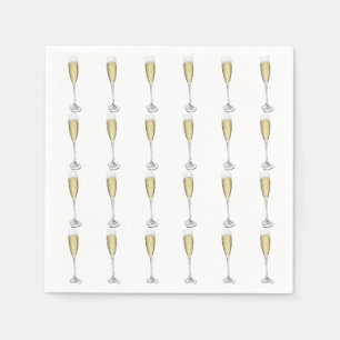 Champagne Hearts Napkins