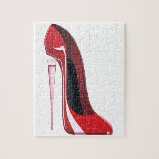 Champagne heel red stiletto shoe art jigsaw puzzle (Vertical)