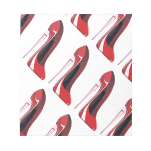 Champagne Heel Red Stiletto Shoe Art Notepad