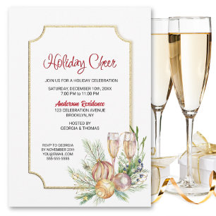 Champagne Holiday Party Invitation