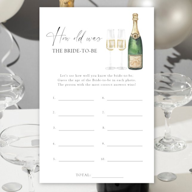 Champagne - How old was the bride to be game (Creator Uploaded)