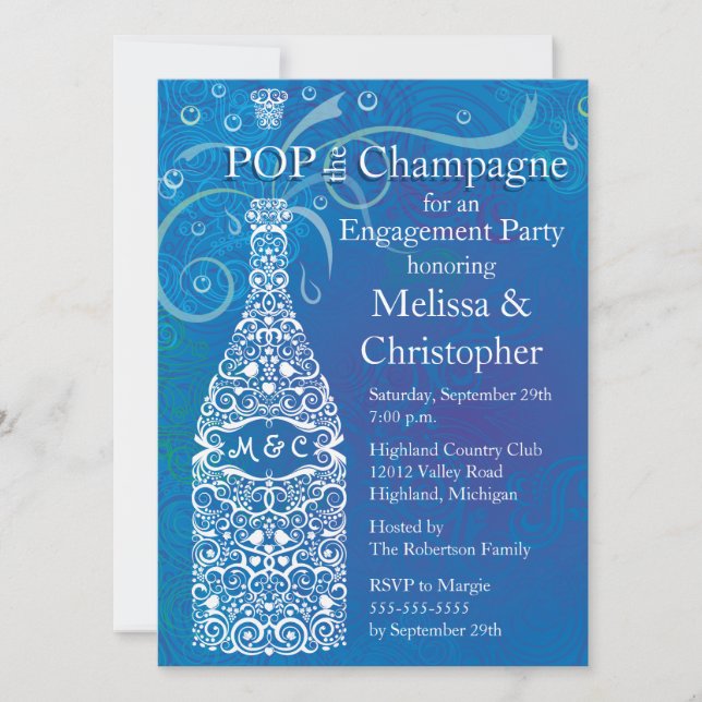 Champagne Invitation (Front)